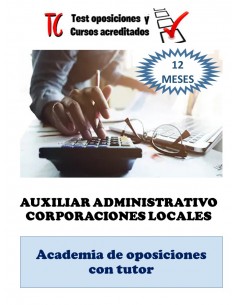 academia online auxiliar administrativo corporacion local temario completo