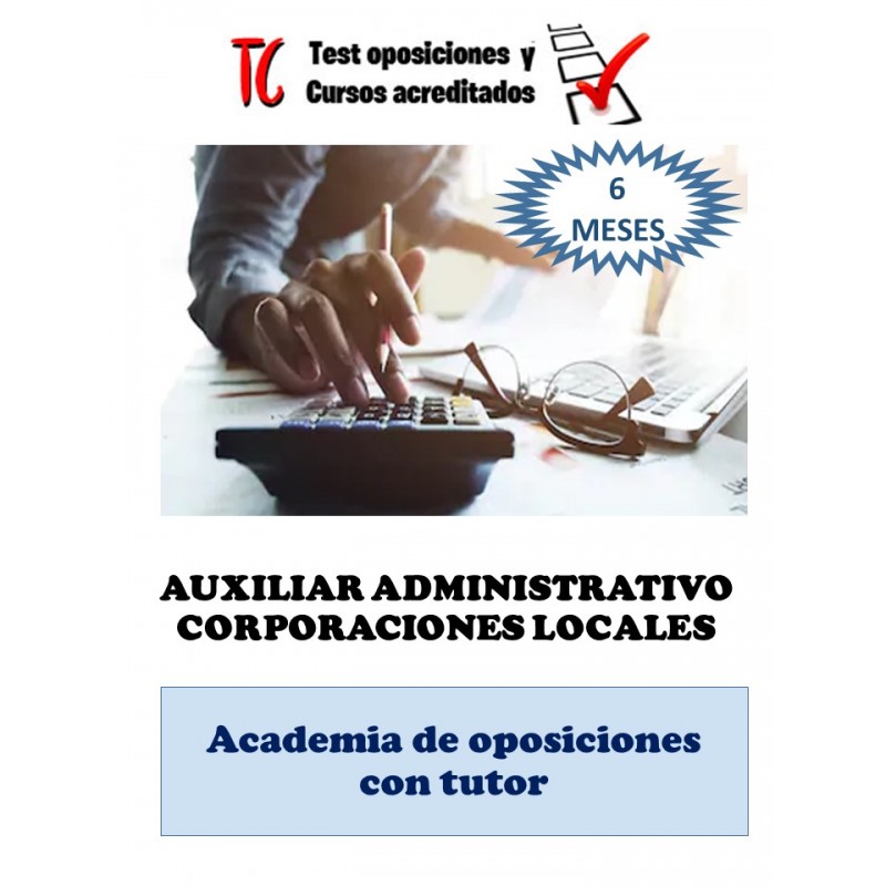 academia online auxiliar administrativo corporacion local temario completo